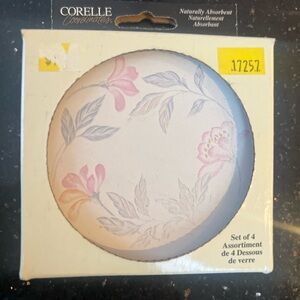 Corelle Deco Stone Coasters with Natural Cork